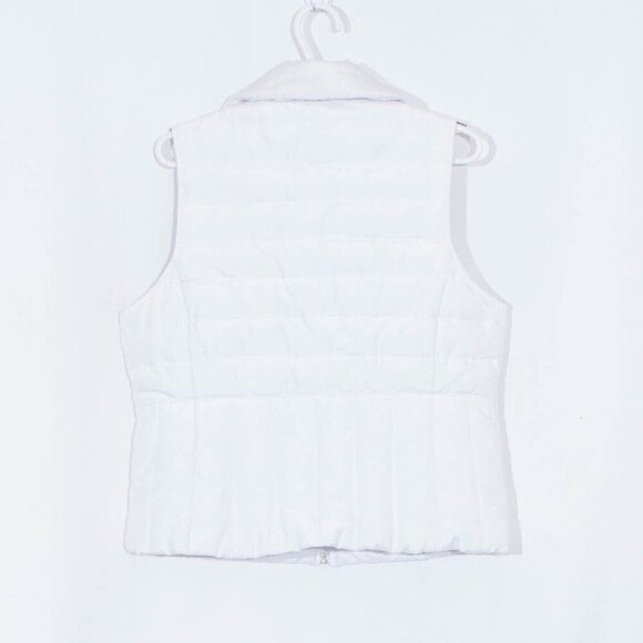 KENNETH COLE REACTION White Down/Feathers Quilted Puffer Vest Size L - Picture 3 of 7